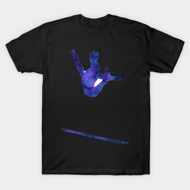 A gymnast doing a release move on bars T-Shirt by artsyreader